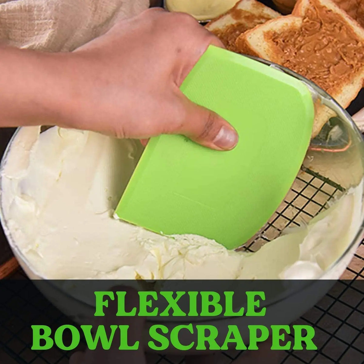 Dough Scraper Bench Scraper - 3p 7x3 Plastic