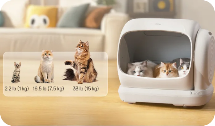 106l Smart Automatic Cat Litter Box Semi-Open Self-Cleaning