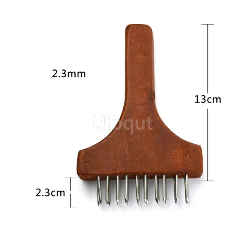 Stainless Steel Meat Needles Pounders Wooden Handle Profession