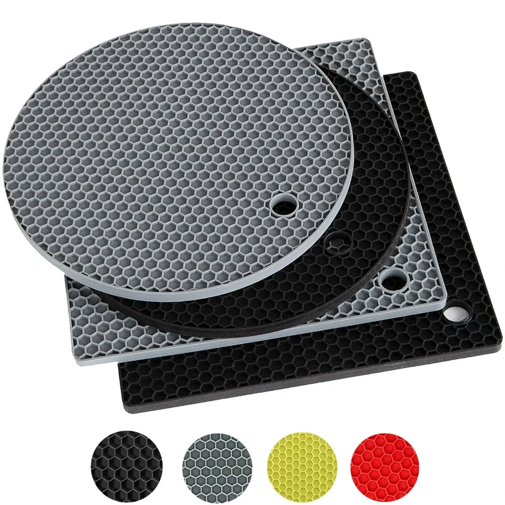 4pcs Silicone Mats Pot Holders Drying Mat Potholders