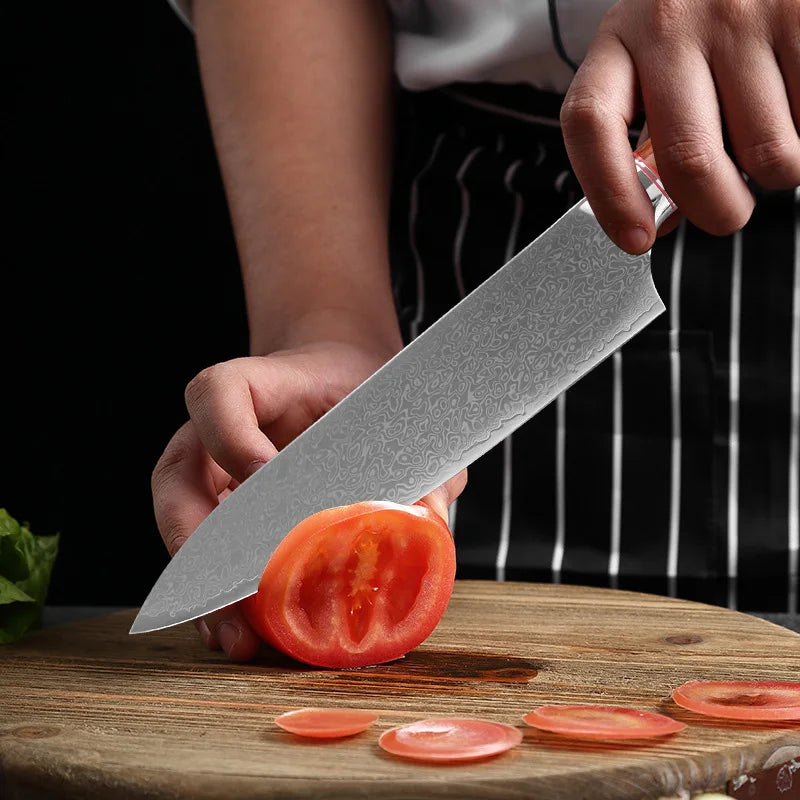 Damascus Steel Professional Chef Knife Super Sharp Cutting