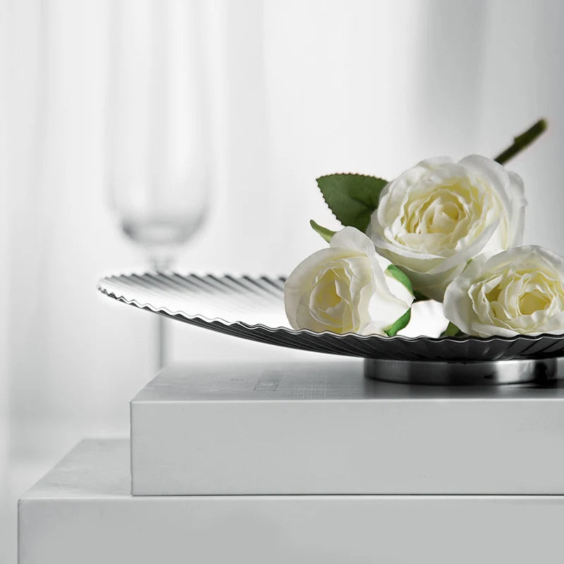 Nordic Luxury Stainless Steel Serving Tray Dish Dining