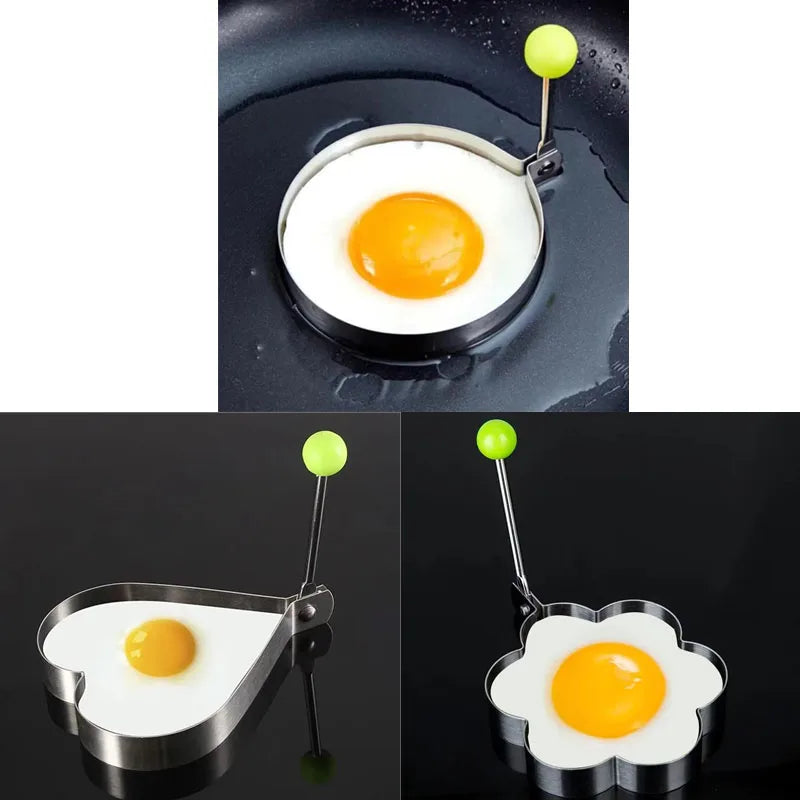 1-5pcs Stainless Steel Fried Egg Shaper Pancake Ring
