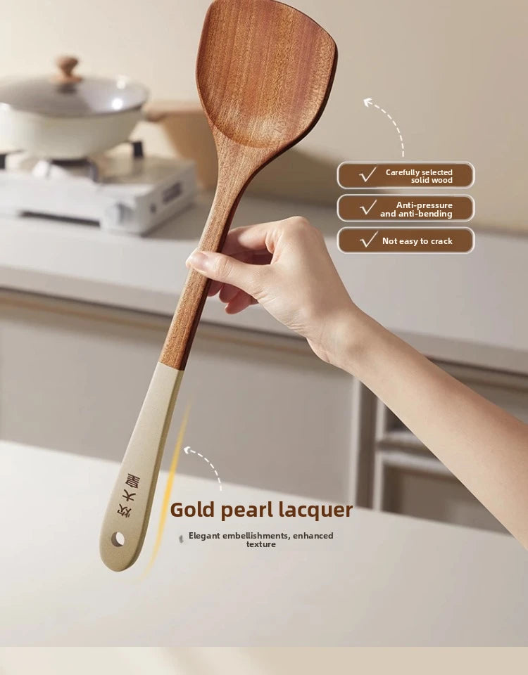 Cooker King Ebony Wood Cooking Utensils Heat Resistant
