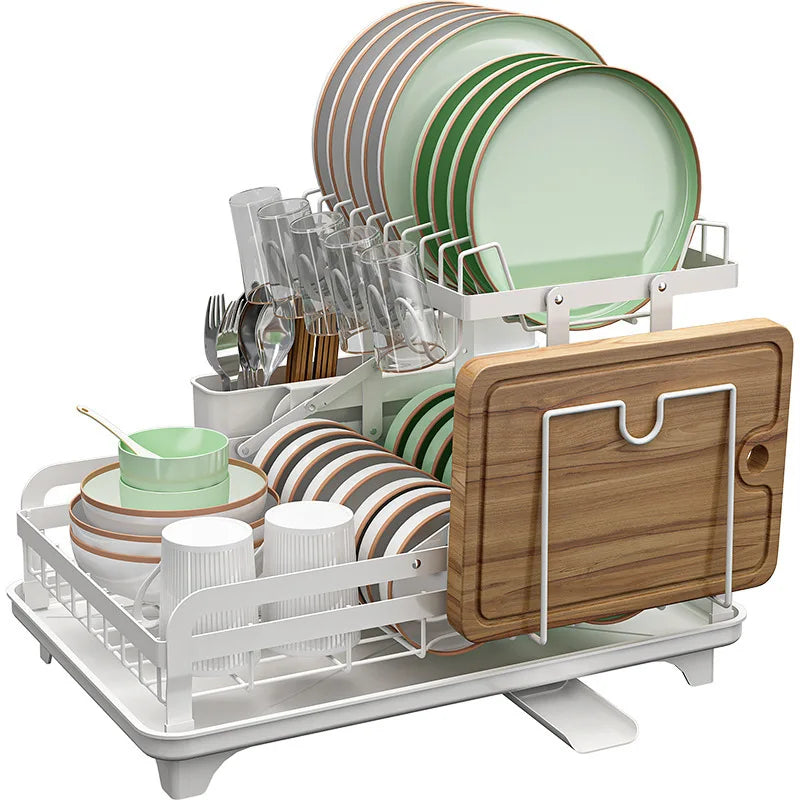 Foldable Dish Drainer Rack Drain Basket - Countertop