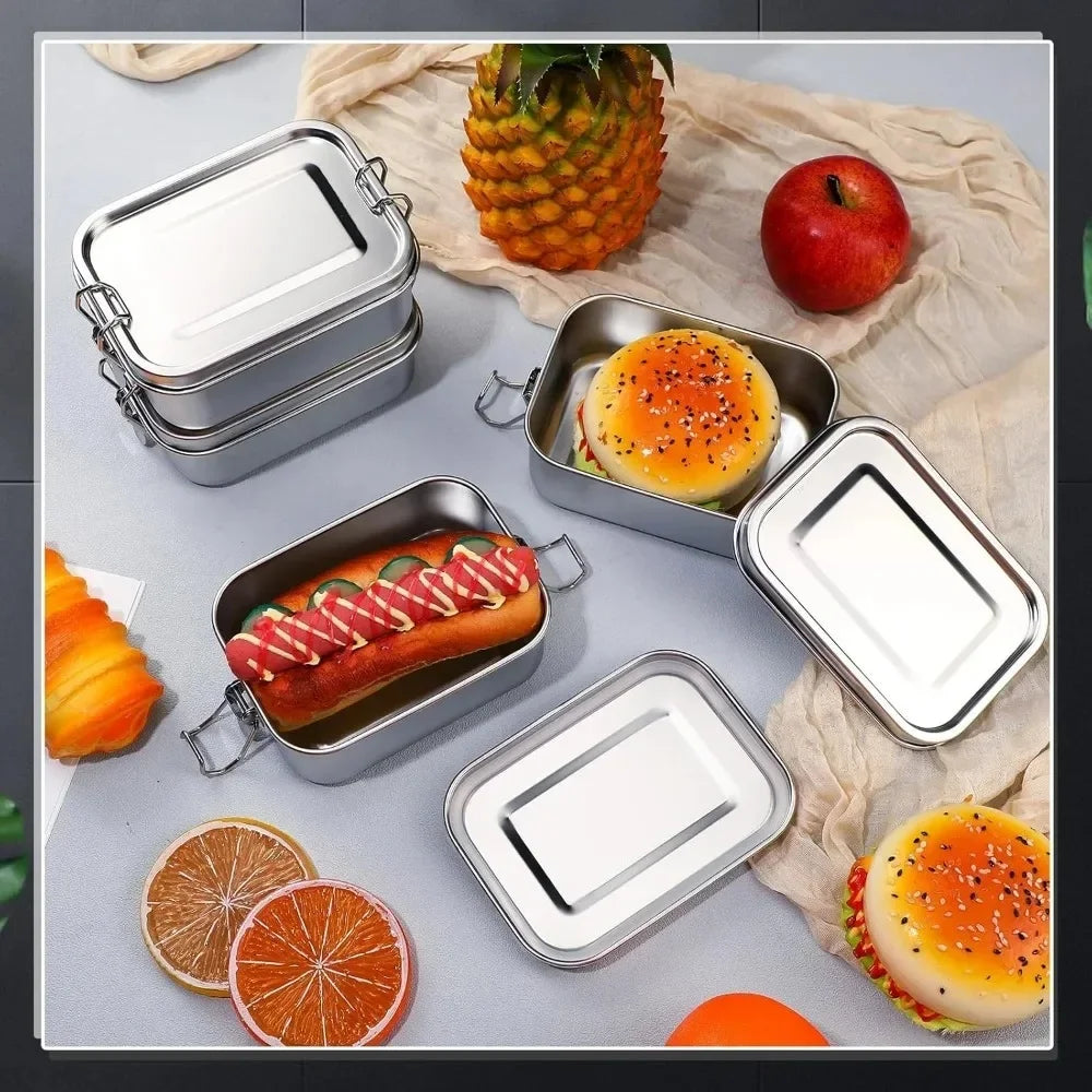 Stainless Steel Lunch Box Kids Adults Leak-Proof Bento