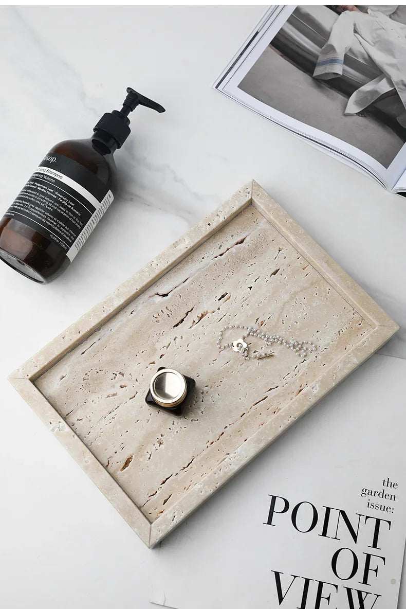 Natural Cave Stone Bathroom Supplies Jewelry Storage Tray