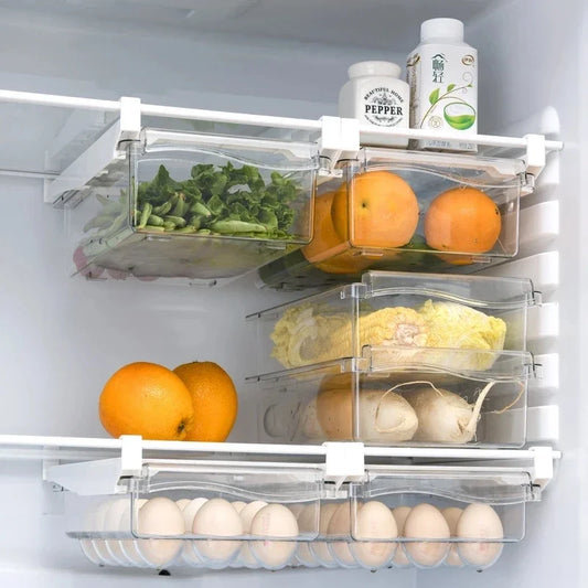 Fridge Organizer Fruit Egg Refrigerator Storage Rack Under-Shelf