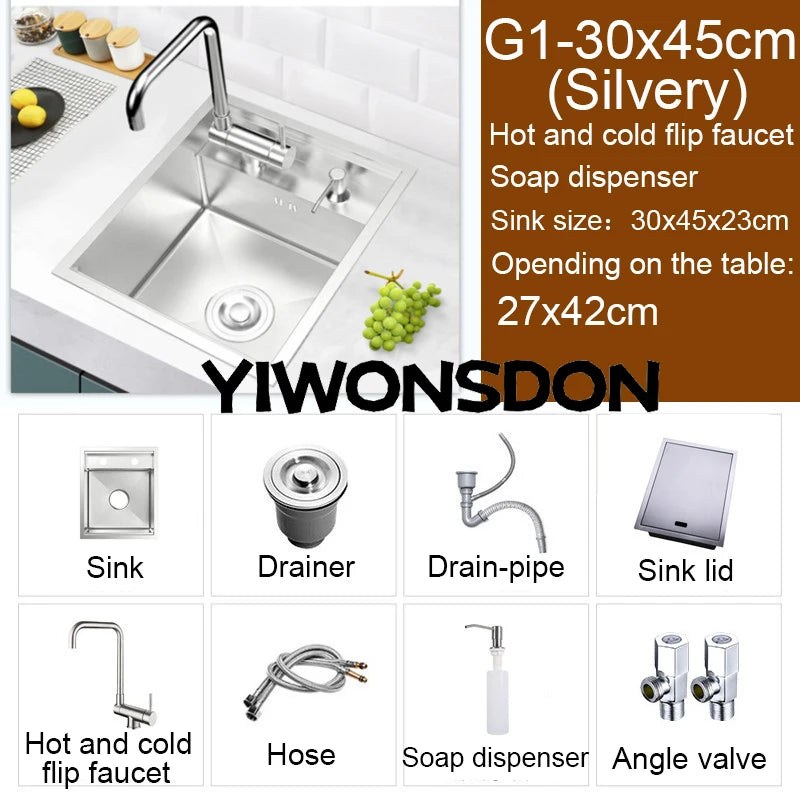 Nano Hidden Bar Sink Black Folding Faucet Silvery
