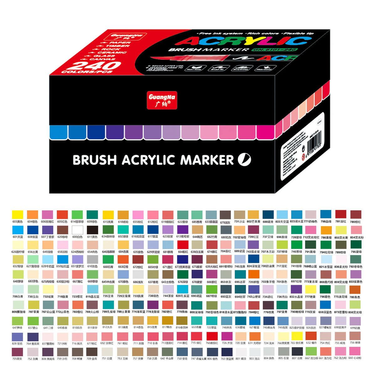 12-120 Colors Acrylic Paint Pens Markers Brush Tip
