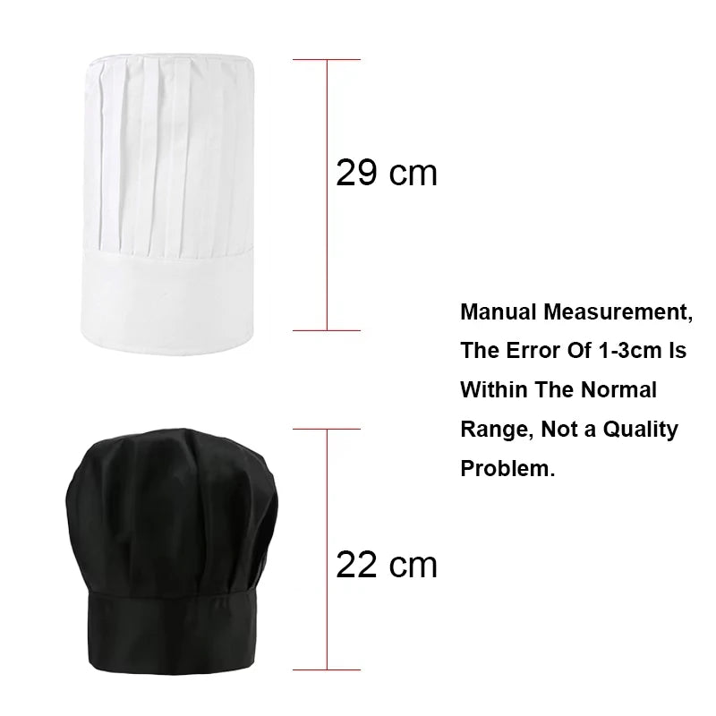 Cook Cap Head Chef White Cooking Hat Waiter