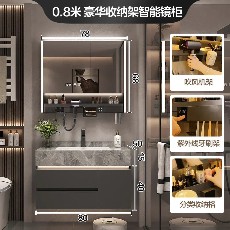 Paper Drawers Bathroom Cabinet Organizer Storage Mirror Toilet
