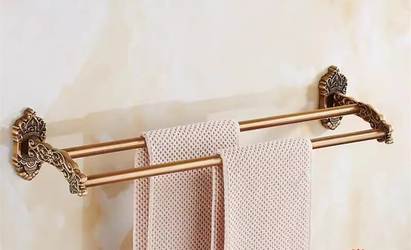 Antique Bronze Carved Bathroom Aluminum Bath Hardware Bathroom