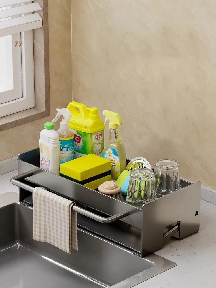 Sink Stand Sponge Holder Dish Drainer Organizers Storage