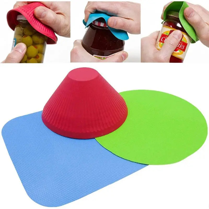 1pc Rubber Can Opener Pad Reusable Bottle Opening