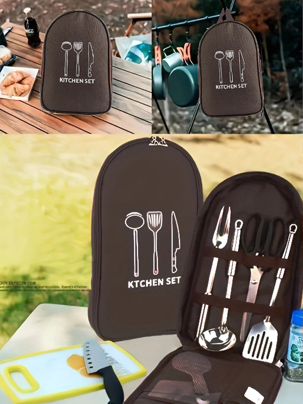 Outdoor Cooking Bag Camping Storage Bag Portablecooking Utensil