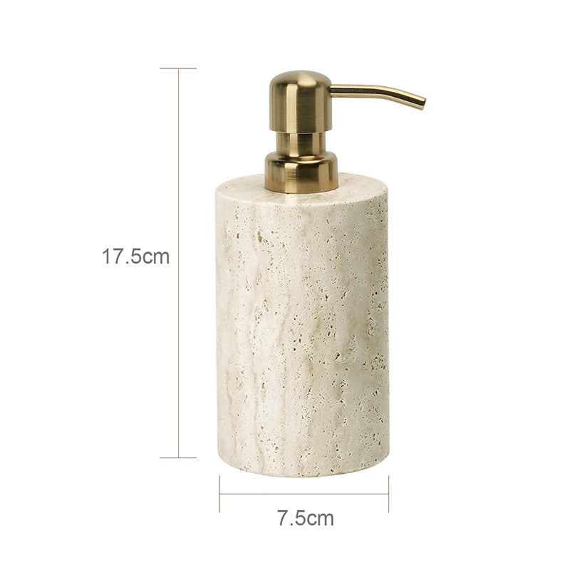 Travertine Bathroom Luxury Soap Dish Soap Dispenser Tissue