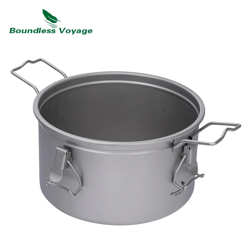 Boundless Voyage Titanium Camping Pot 2l Cooker Ultralight