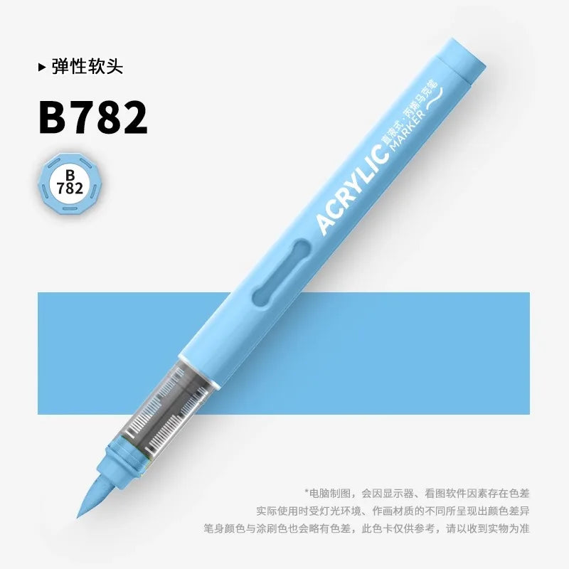 120/1 Colors Direct-Liquid Acrylic Brush Markers Pen Waterproof