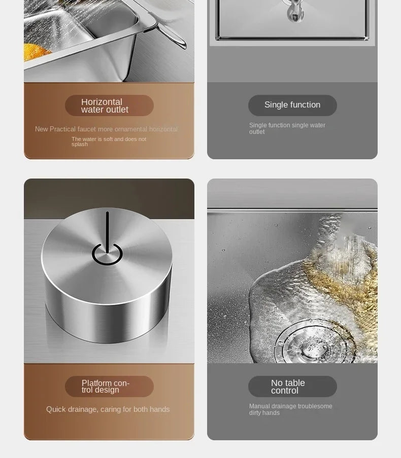 Nano 304 Stainless Steel Sink Waterfall Large Slot