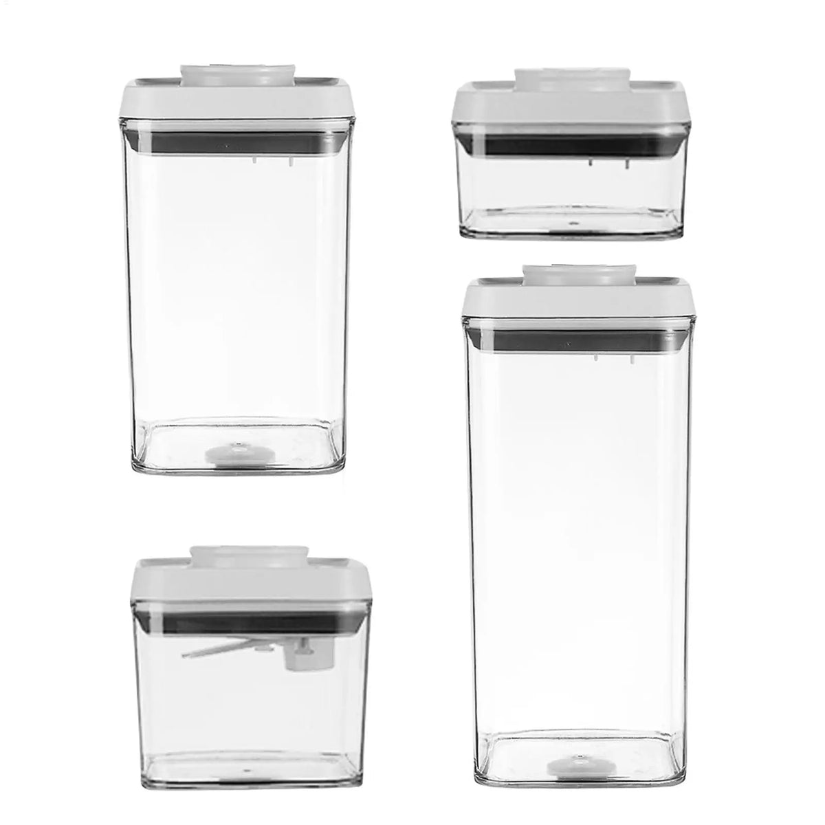 Cereal Container Airtight Jars Clear Stackable Sealed Jar