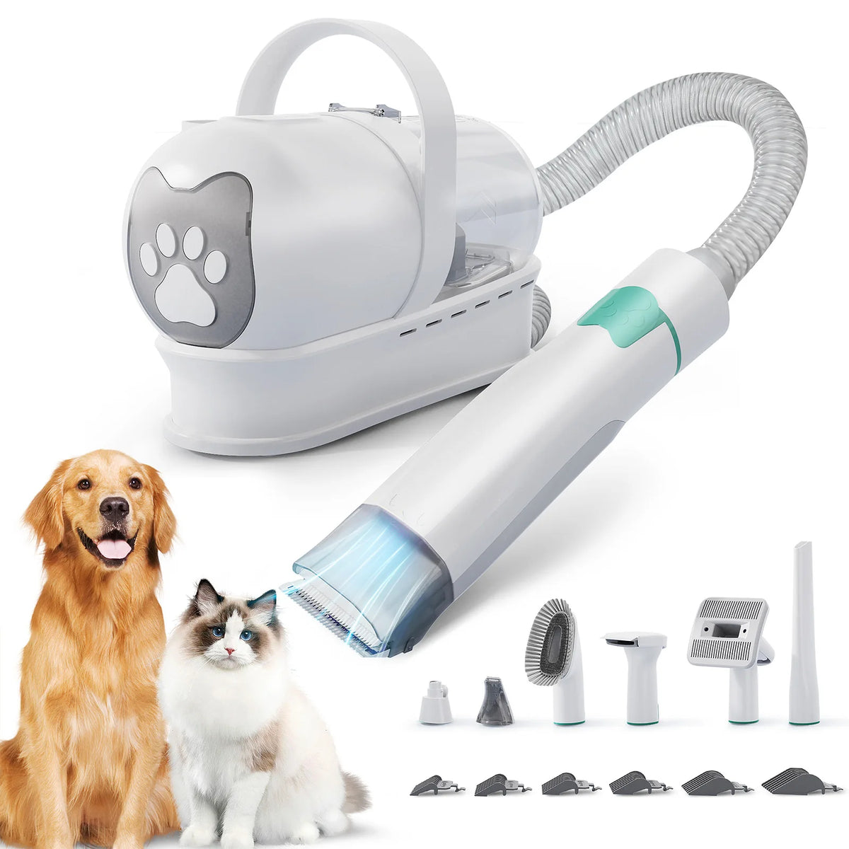 Dog Vacuum Cleaner Cat Hair Dryer 7in1 Pet