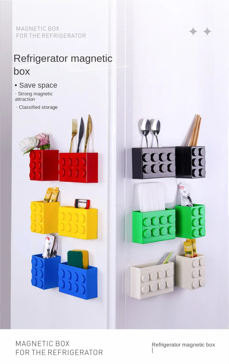 Large Magnetic Fridge Organizer - Plastic Magnetic Storage