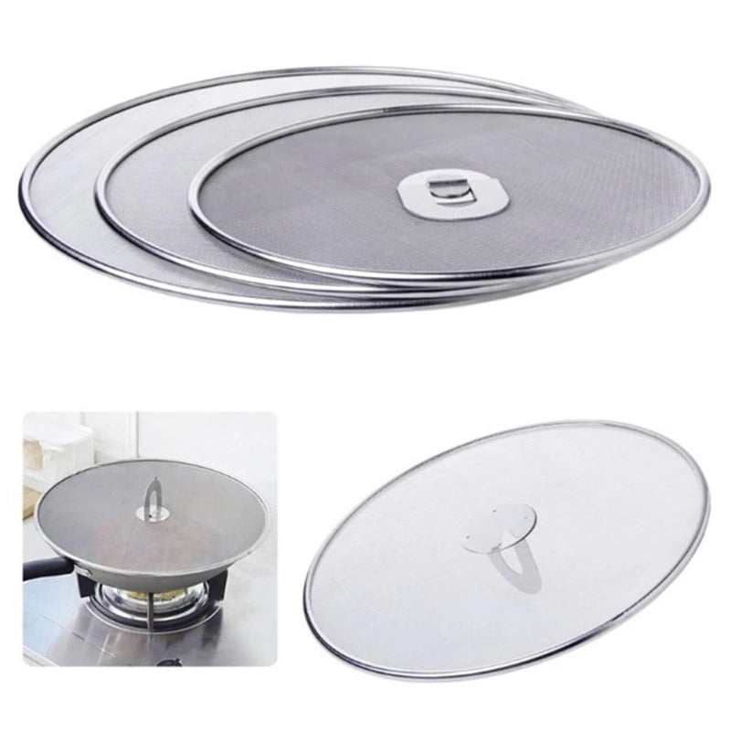 1pc Oil Proofing Lid Filter Foldable Handle Frying
