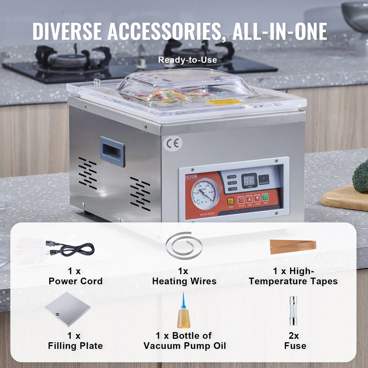 Succebuy Dz-260a Chamber Vacuum Sealer 15 Sealing Length