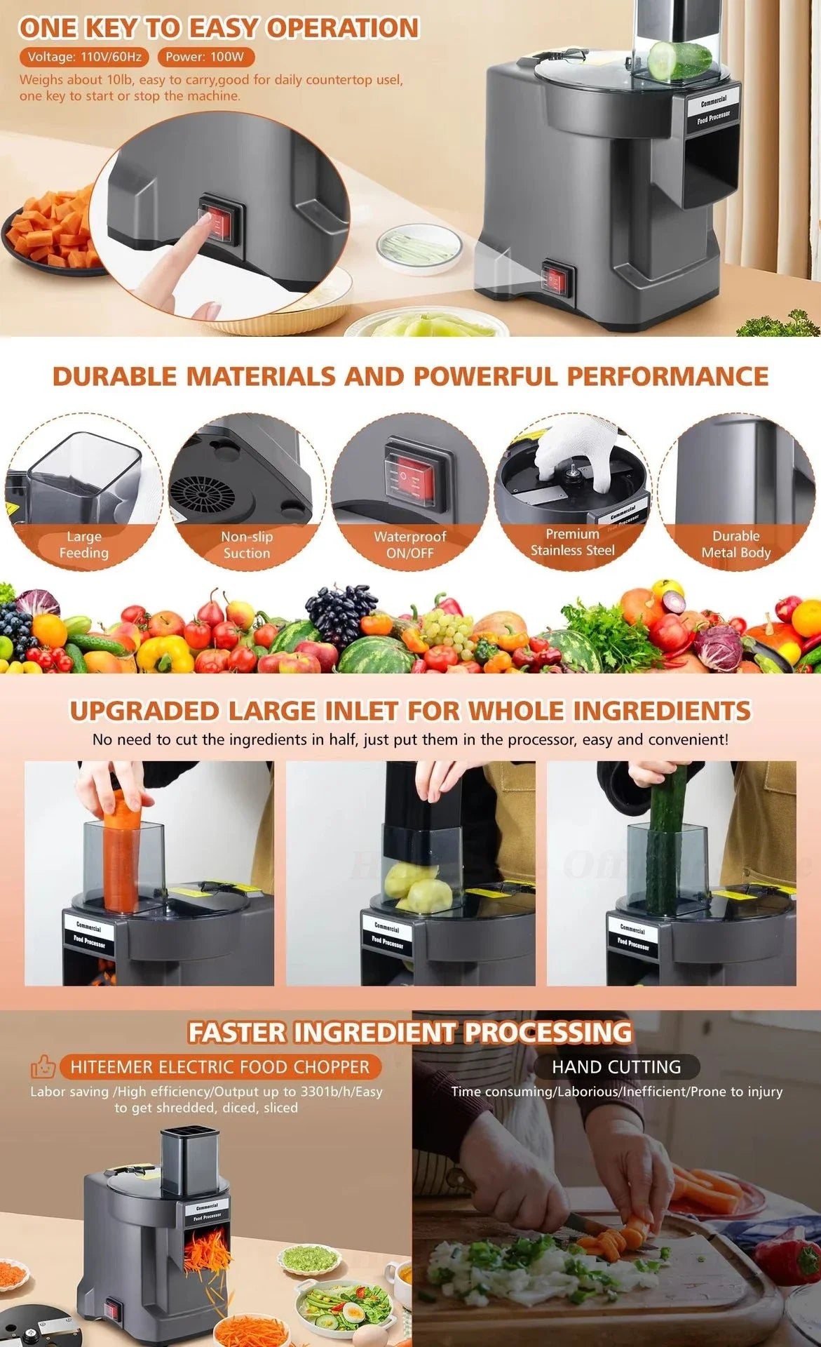 Lx K8600 Vegetable Cutter Slicing Shredding Dicing Maker