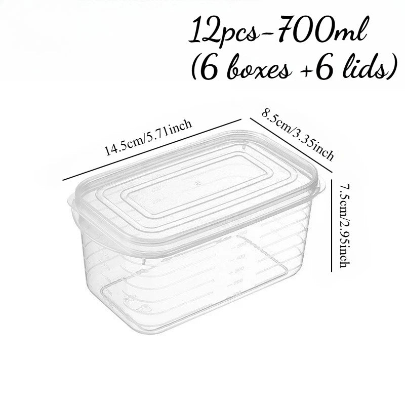 Food Storage Containers 12pcs Boxes Lids Airtight Leak-Proof
