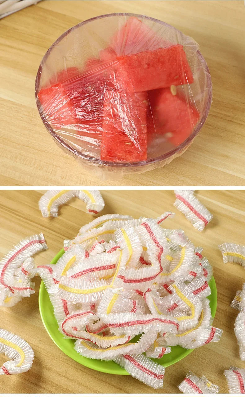 100pcs Disposable Food Cover Hats Fruit Cover Elastic