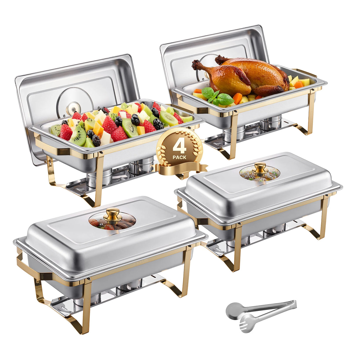 Succebuy Qt Pack Chafing Dish Buffet Stainless Steel