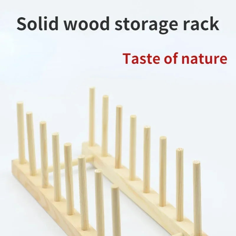 Diy Locker Bamboo Drain Rack Wooden Plate Rack