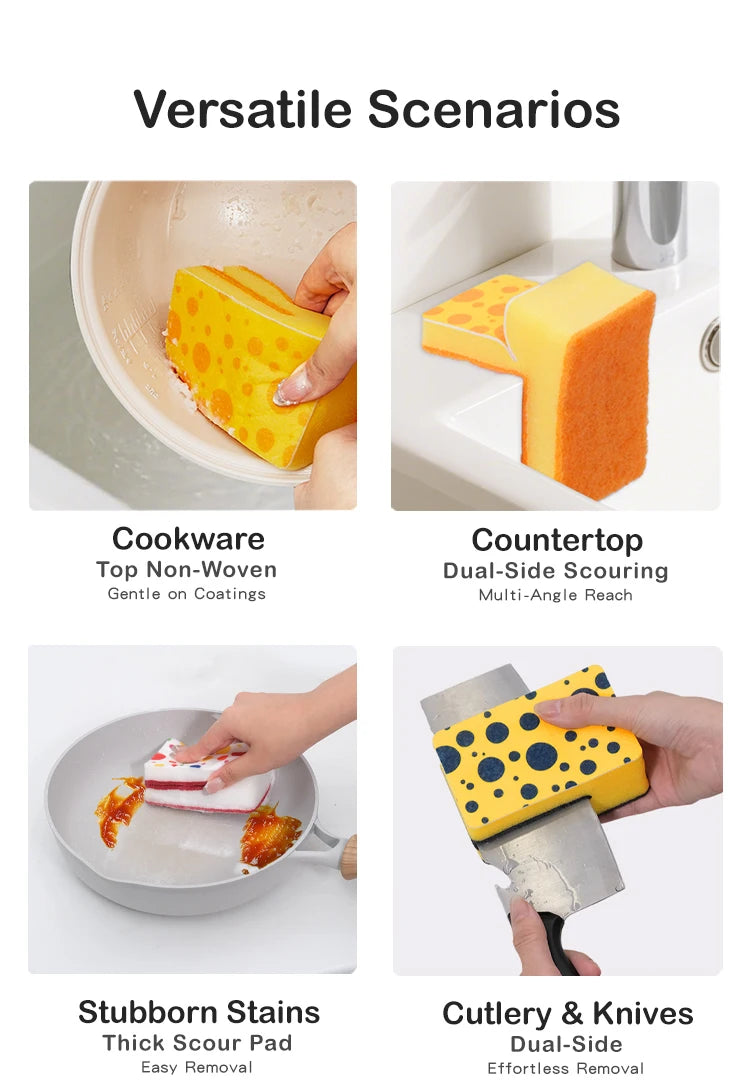Vismoore Thick Dish Sponge High Density Absorbent Double