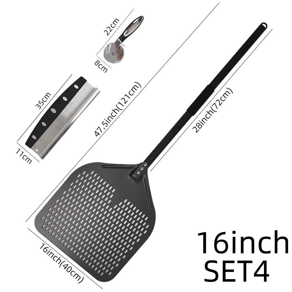 15 16 Inch Big Pizza Peel Perforated Shovel