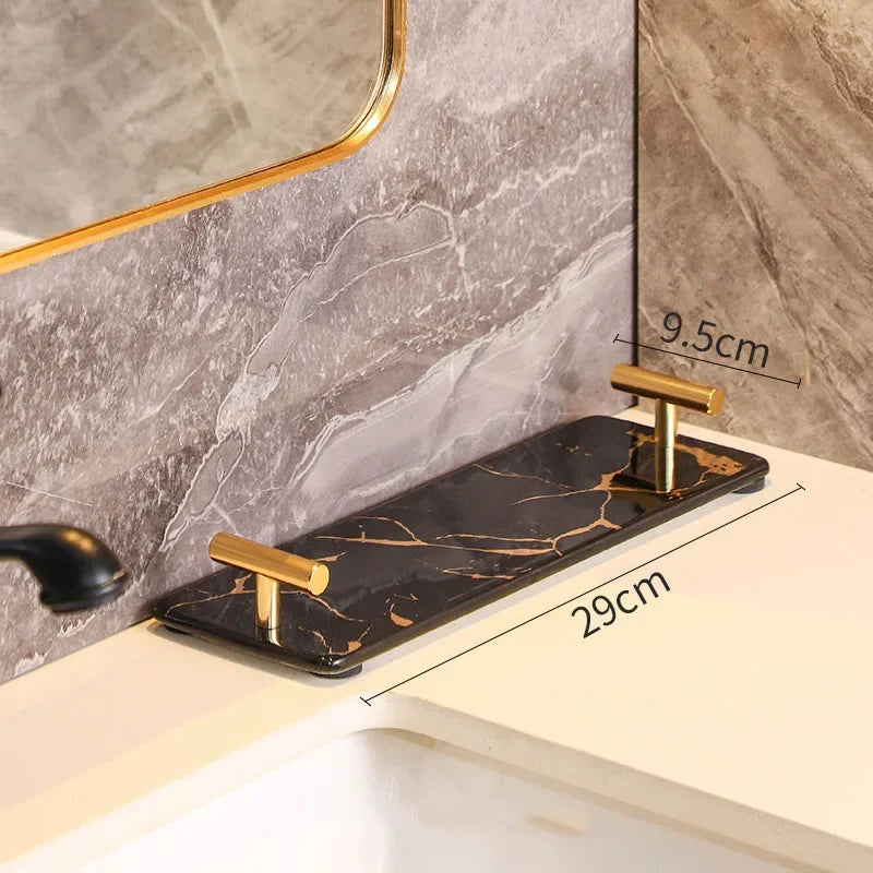 Creative Marble Texture Ceramic Toothbrush Cup Bathroom Soap