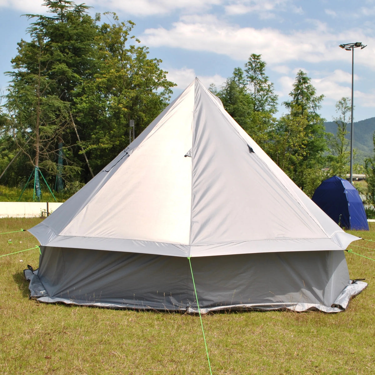 Person Large Pyramid Tent Four Seasons Camping Chimney