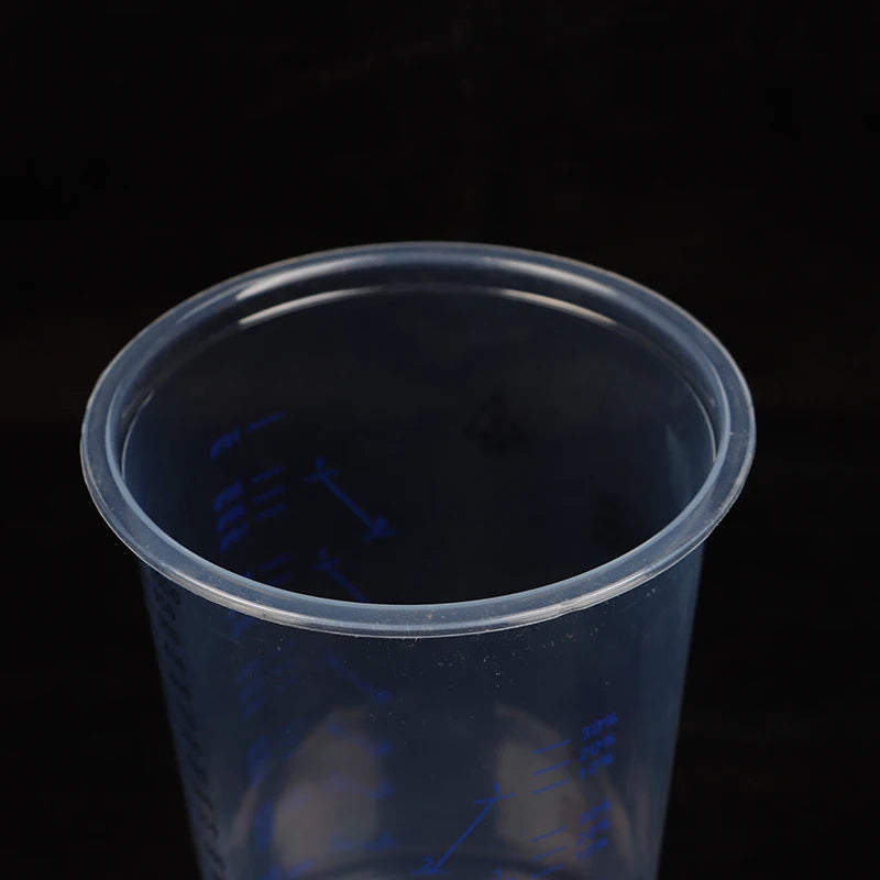 10pcs Disposable Measuring Cups 1000ml Clear Graduated Plastic