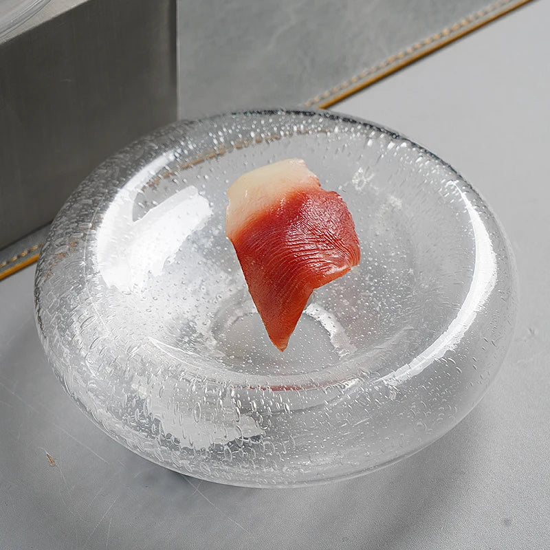French-Style Western Food Double-Glazed Dessert Plate High-End