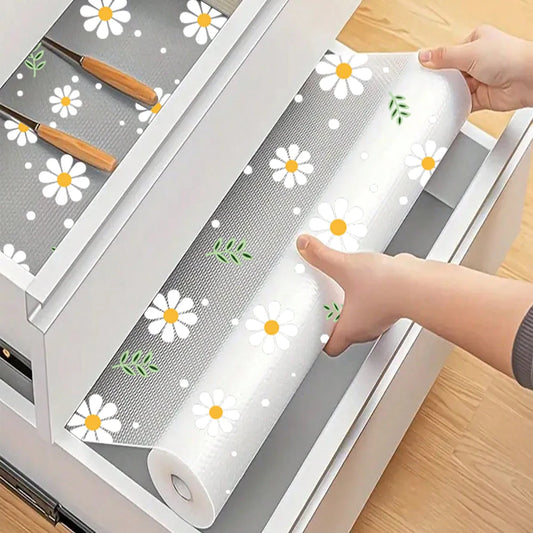 Daisy Flower Cabinet Mat Reusable Drawer Mat Dining