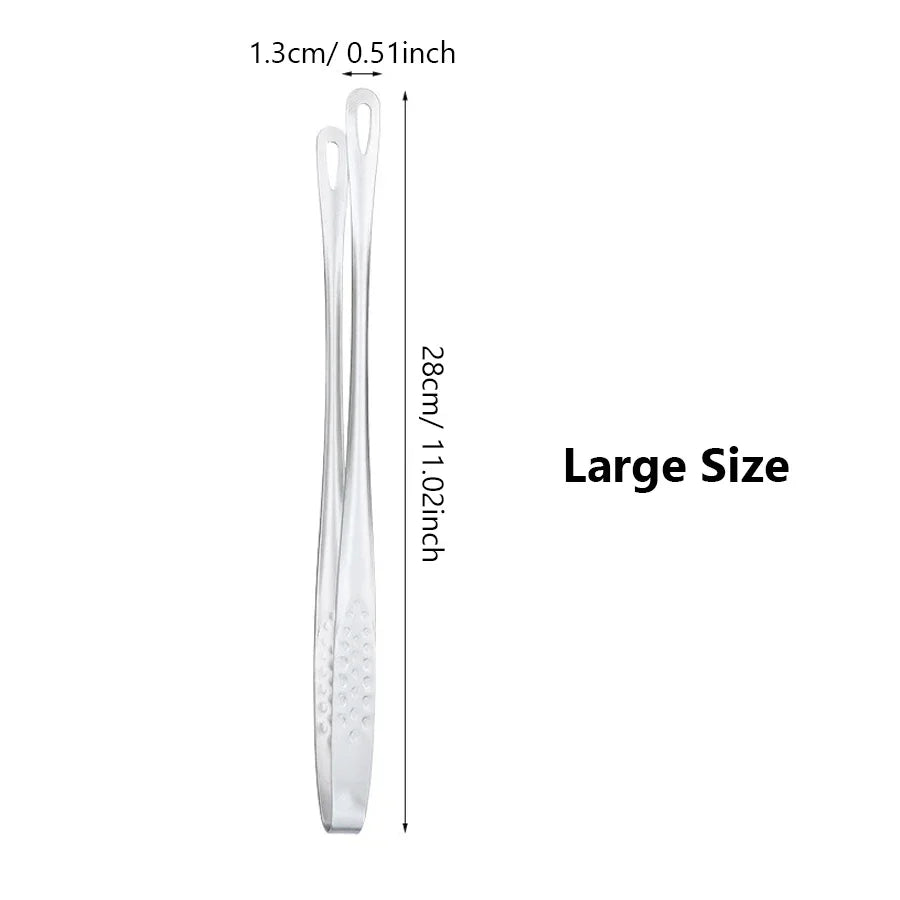 Long Stainless Steel Tongs Non-Slip Heat Resistant Bbq