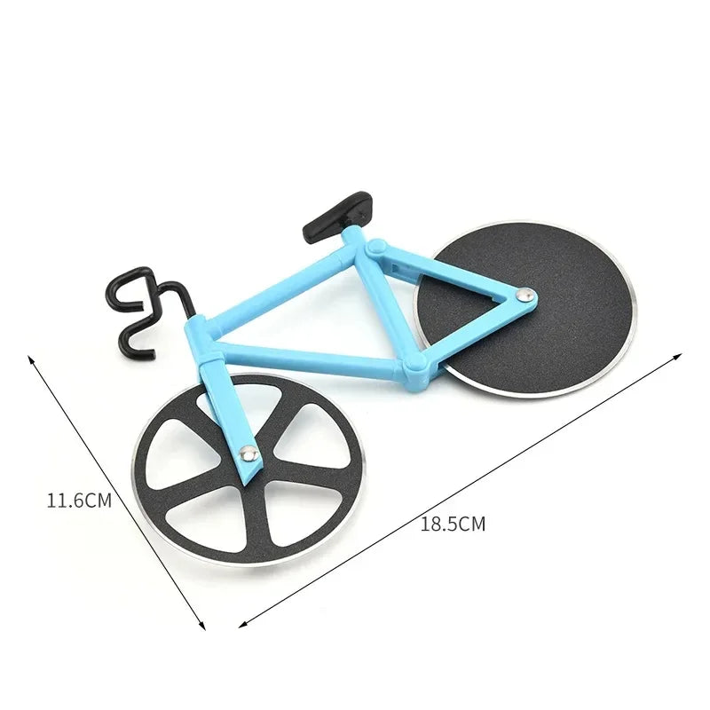Bicycle-Shaped Pizza Cutter Stainless Steel Cutting Wheel Fun