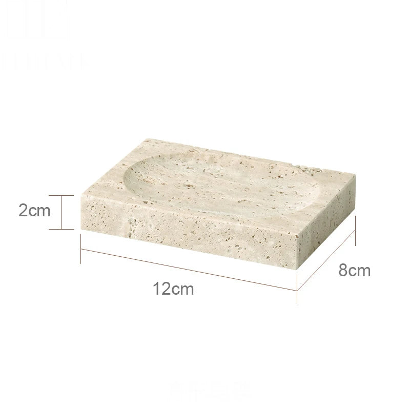 Beige Travertine Bathroom Natural Marble Soap Dispenser Soap