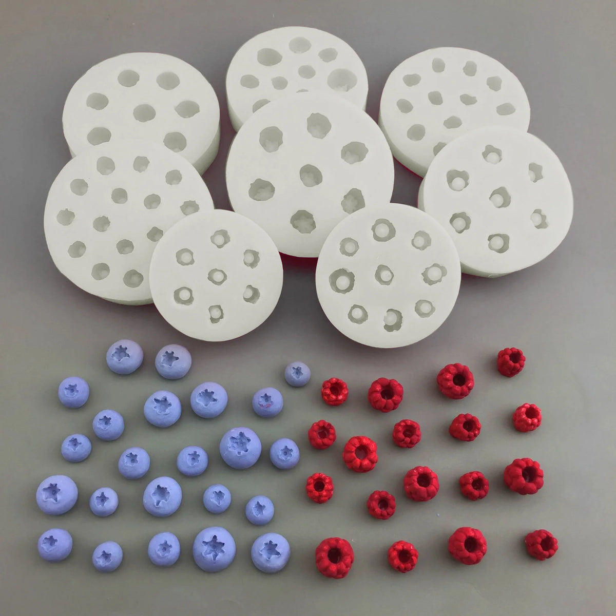 3d Blueberry Raspberry Shape Silicone Mold Sugar Craft