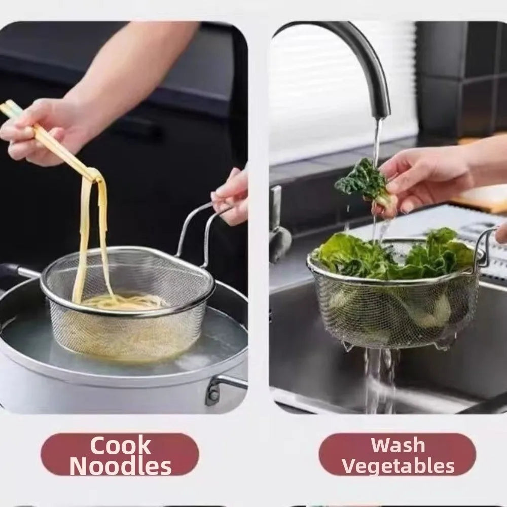 Cooking Utensils Frying Filter Basket Stainless Steel Pot