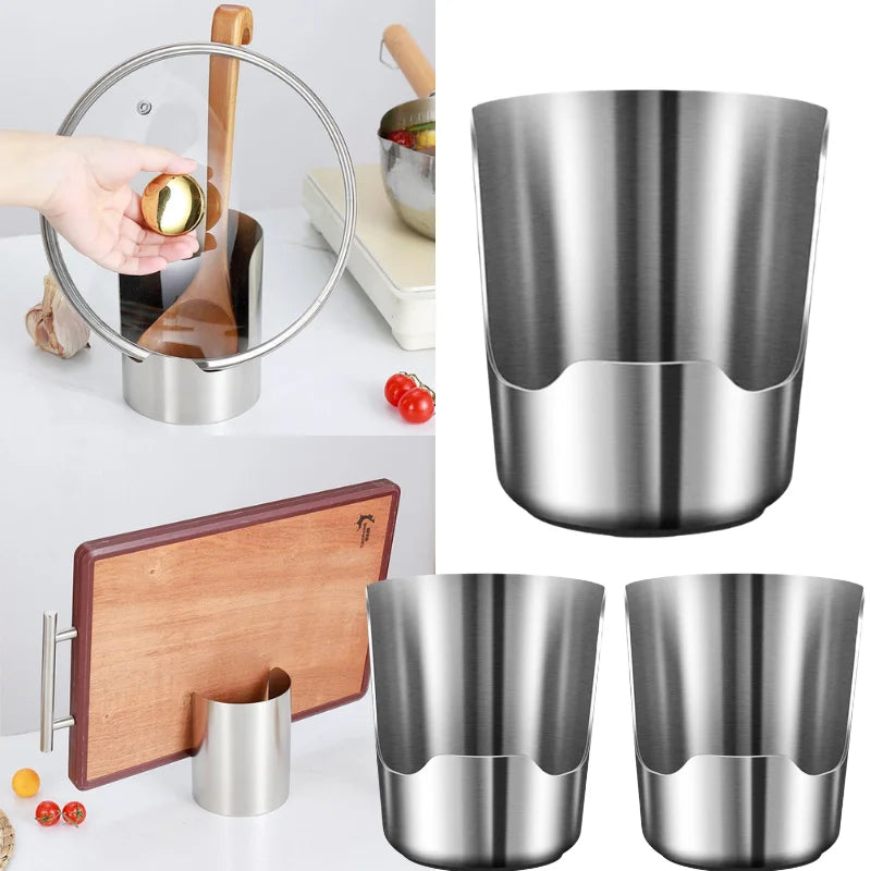 Stainless Steel Pot Lid Holder Spatula Cutting Board