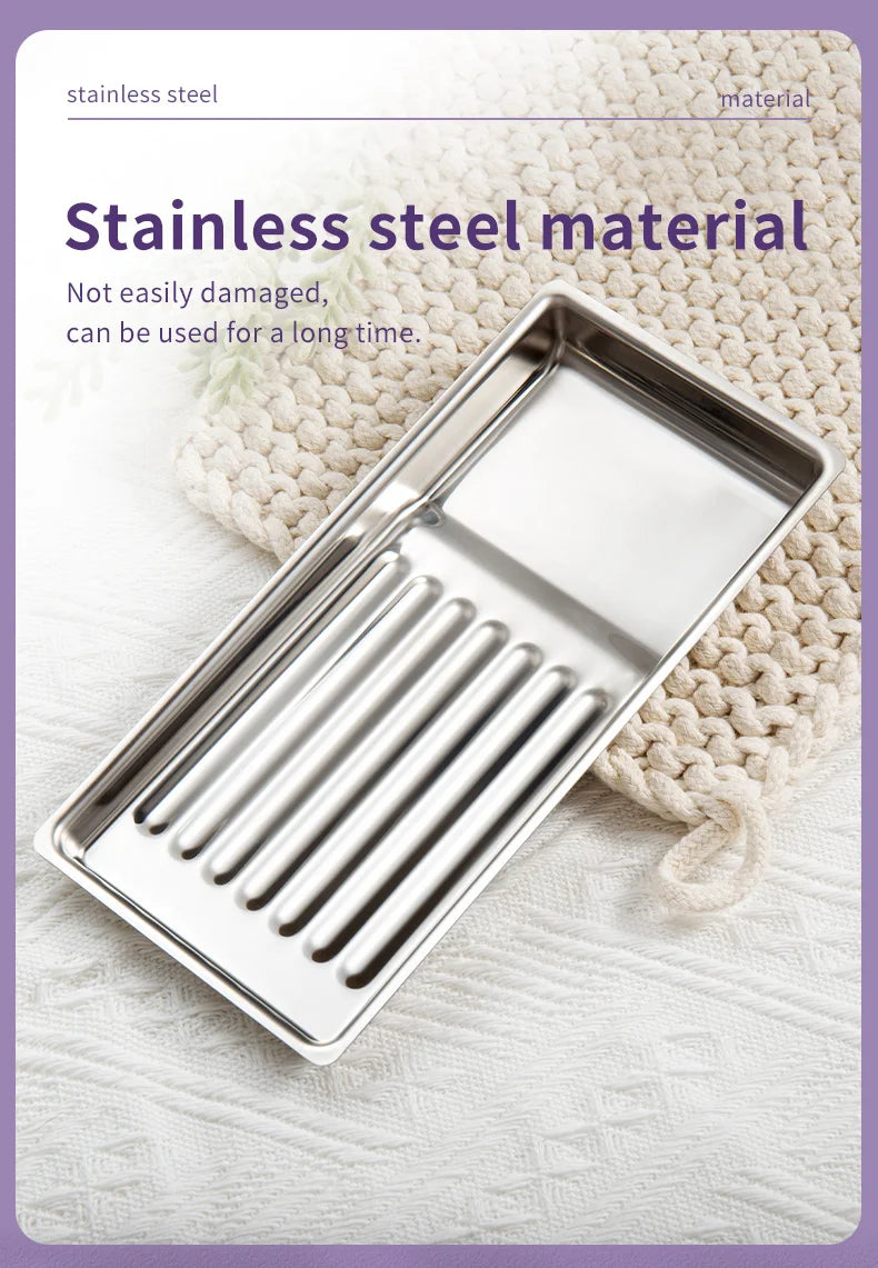 Stainless Steel Disinfection Dish Cosmetic Storage Tray Nail