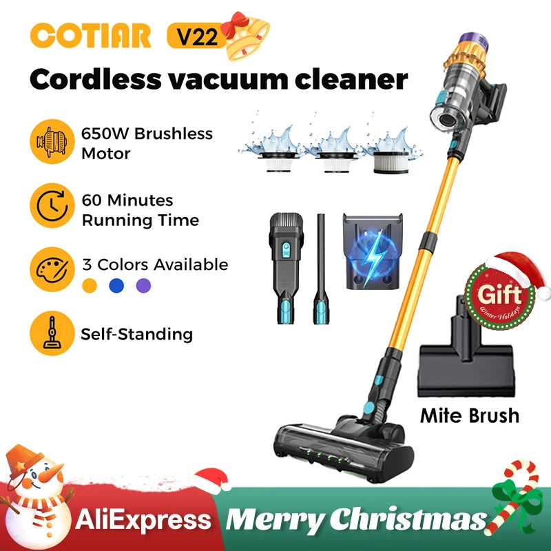 Cotiar V22 Cordless Vacuum Cleaner 650w 55000pa Appliance