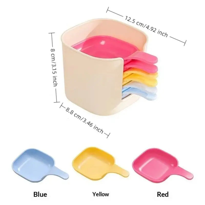 7pcs/Set Colorful Sauce Dish Stacked Storage Box Sauce